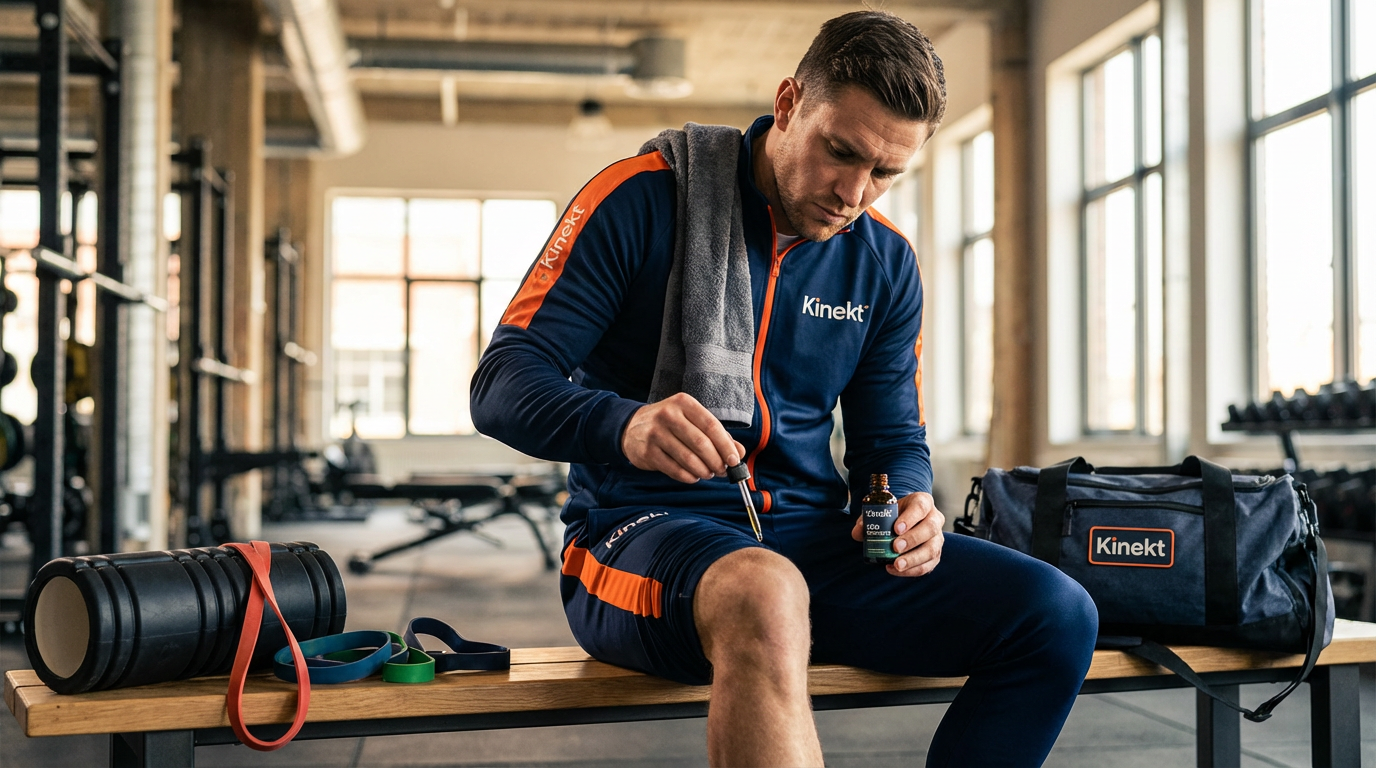 Athlete using CBD for pain management