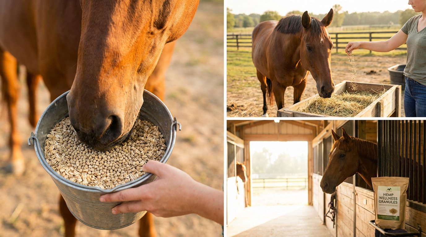 Horse with CBD Granules